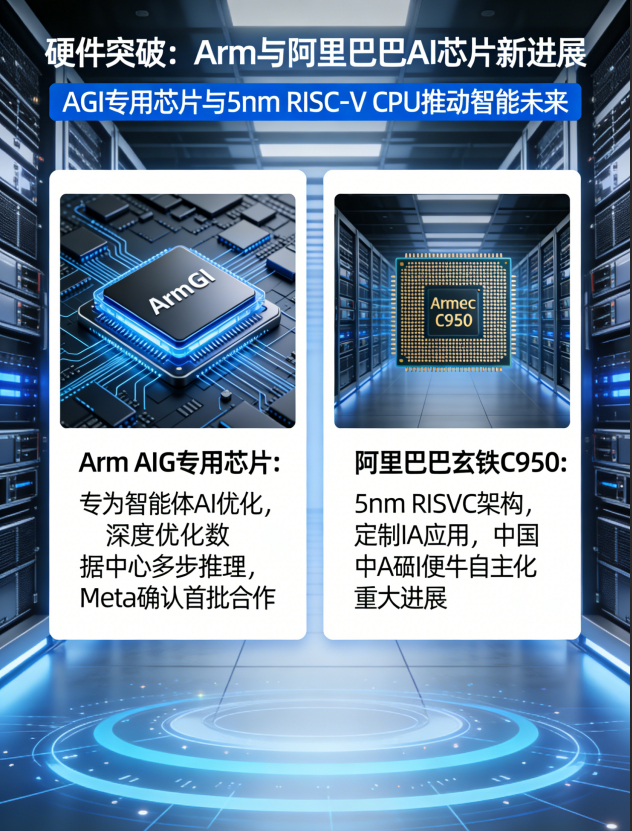 AI硬件 今日硬件突破：Arm 发布 AGI 专用芯片，阿里巴巴推出 5nm R