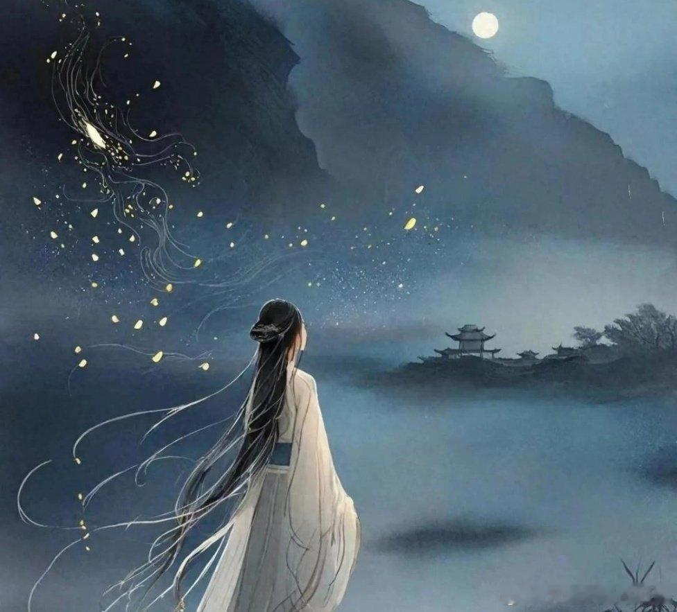 ～～《上西楼》～～宋人·尧裔月色夜临西窗，默念间。怀远妖妖如梦梦未央。与君逢，相