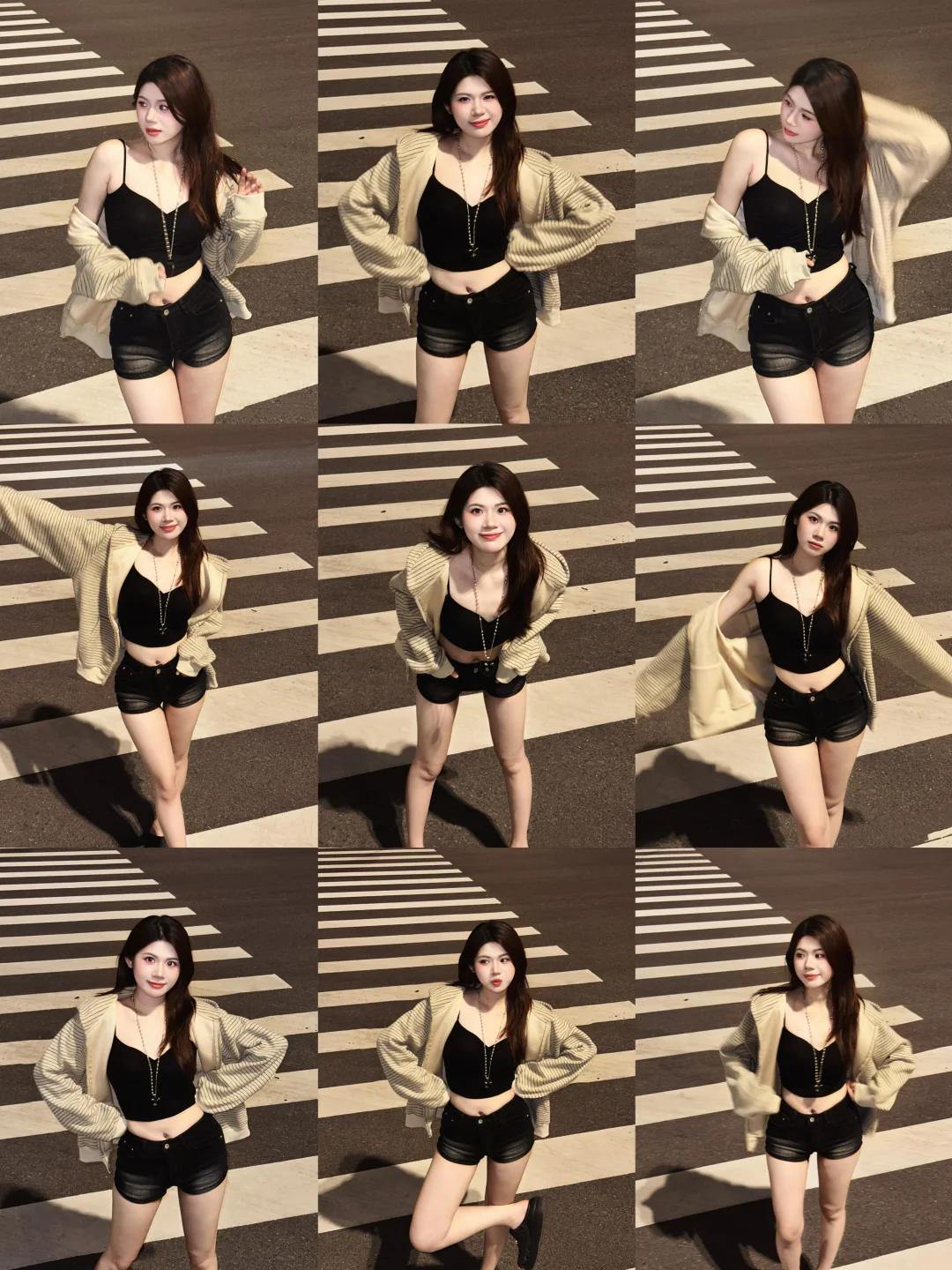 辣妹拍照姿势｜马路边这么拍好学好看巨出片