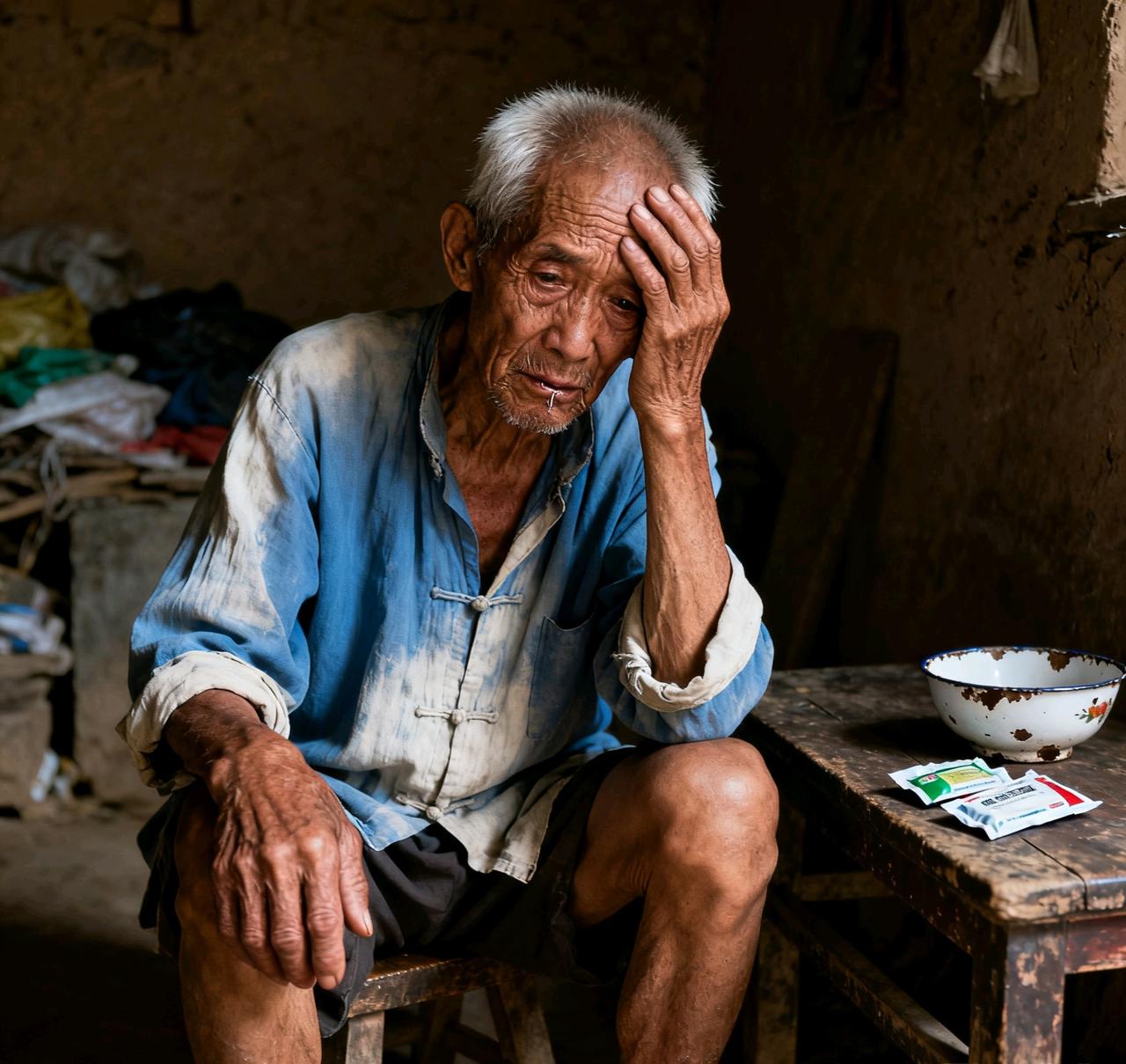 没钱真是太可怕了！
昨天八月十五，老家有位爷爷去世了。
说起来，他也真是可怜。