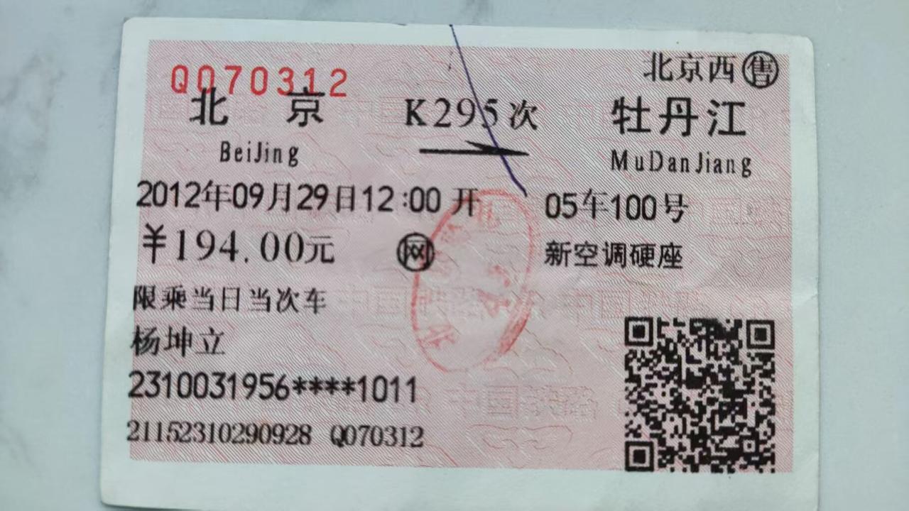一张泛黄的返乡车票
K295次列车像一条长长的巨龙，蜿蜒浮动在祖国大地上，窗外一