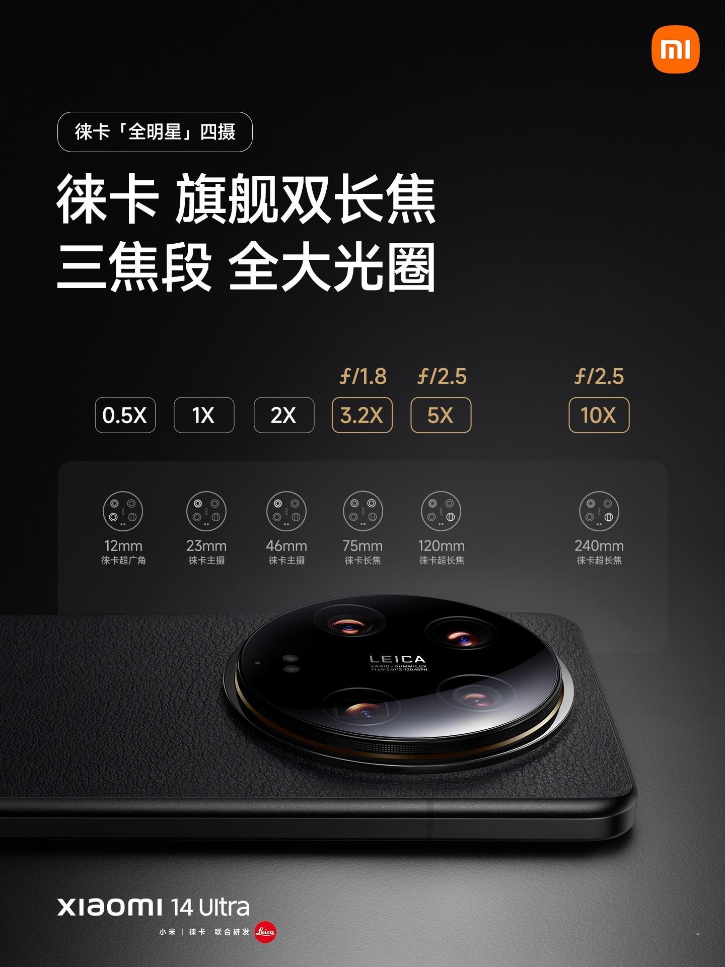 看来以后双长焦会是一种新潮流！小米14Ultra又一次引领技术潮流！小米14ic