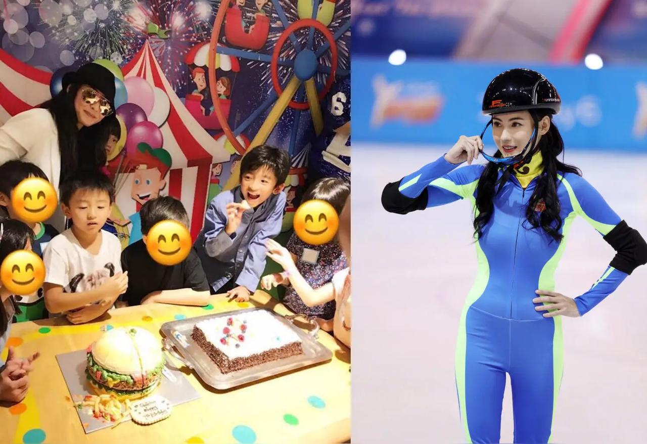 近日，张柏芝在社交平台分享的视频引发热议，她于上海某主题乐园为7岁小儿子张礼承（