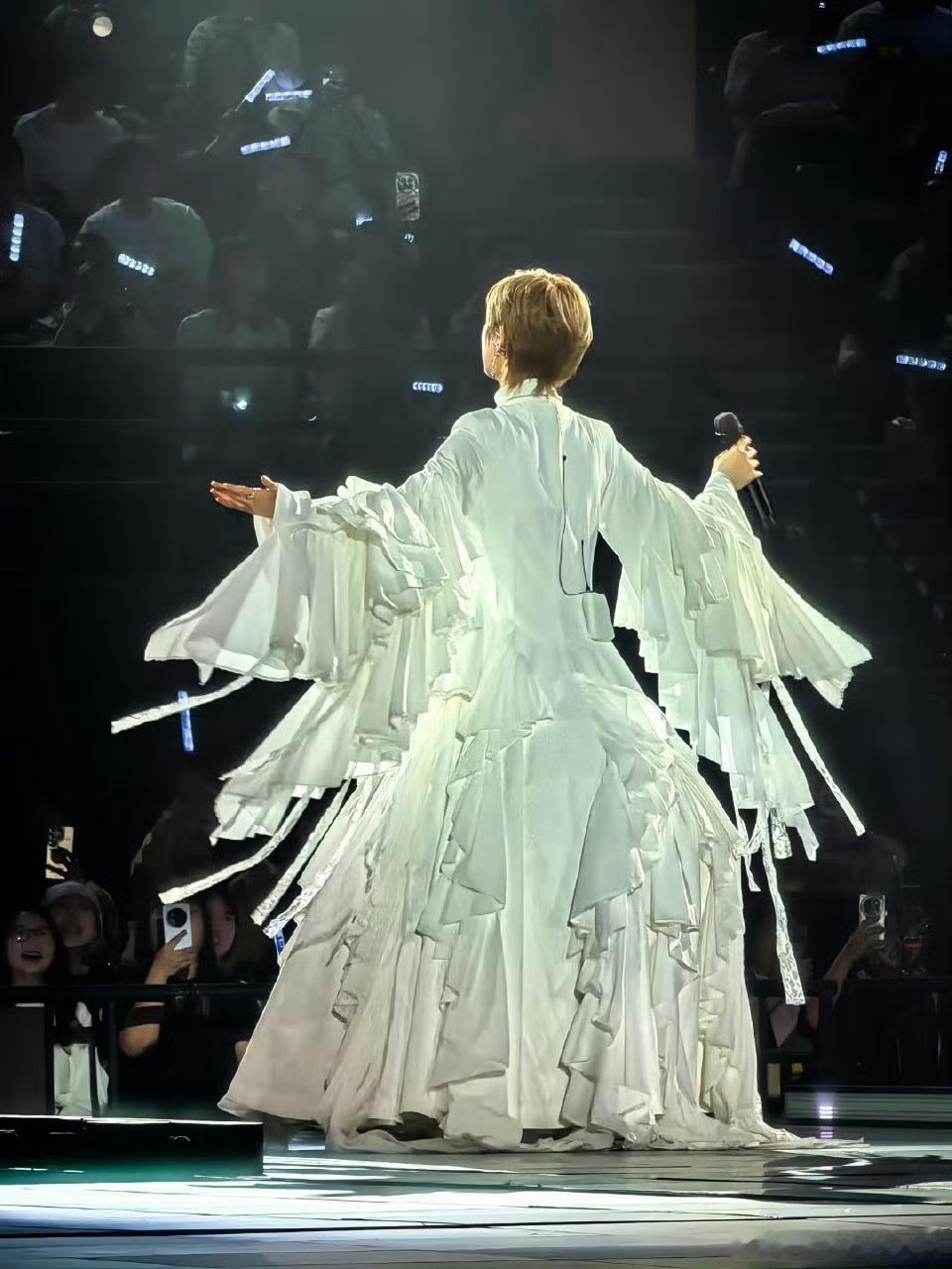 李宇春中古女爵李宇春一条裙子用了两千块布 郑州演唱会造型slay全场😎，中古女