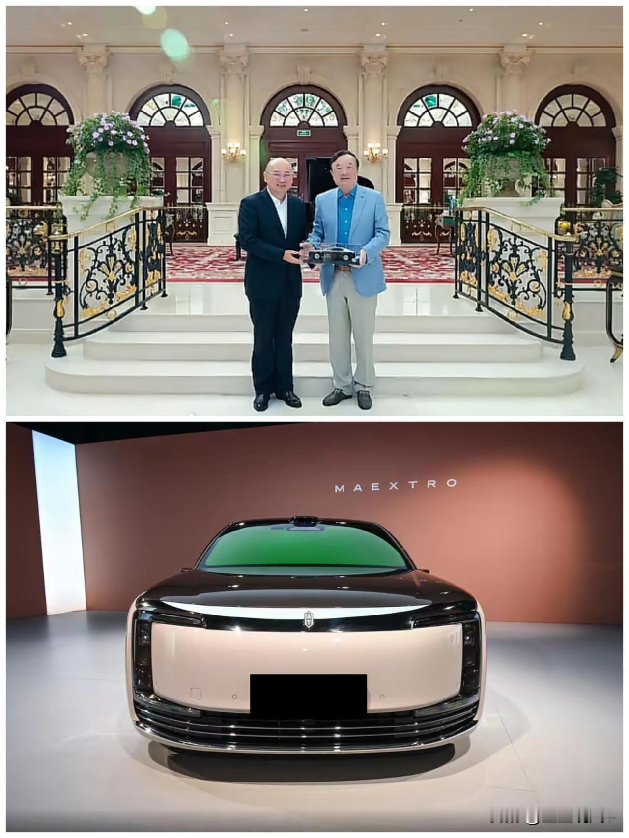 江淮董事长也去探望了任总，任老爷子和项兴初，两个人捧着尊界s800，尊界S800