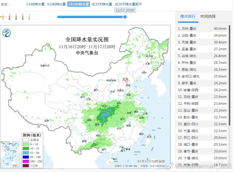 【雨雪】昨晚到今天，黄河长江之间，为冷暖空气交汇的主要区域，出现雨雪天气。重庆万