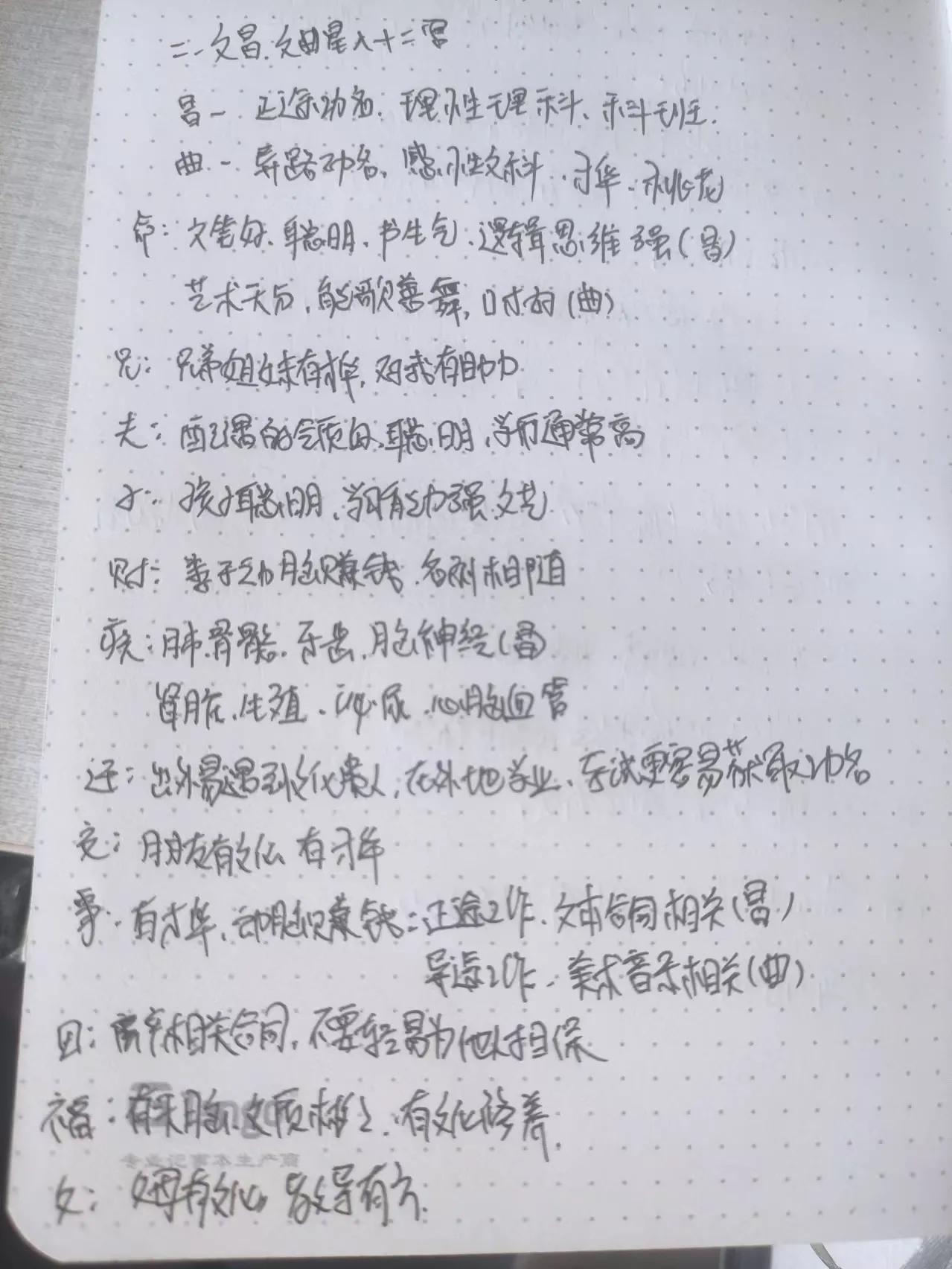 文昌文曲在十二宫的含义，昌曲与功名才华有关。
个人命盘文曲在命宫，对于音乐虽然唱