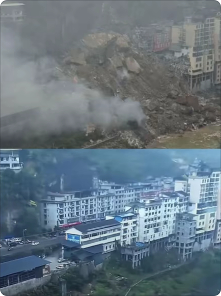 重庆彭水山体垮塌最近这些事怎么接连不断啊希望大家都平安，这种事真的是躲都躲不掉…