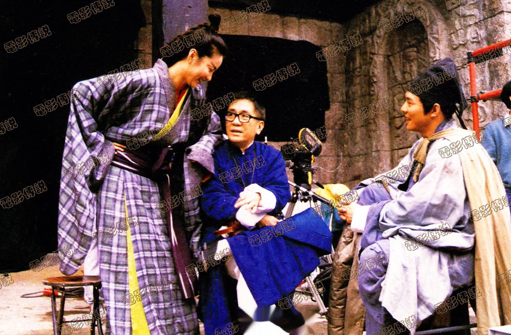 #電影傳說扫描# 1992年，#黄霑# 探班#李连杰# 和#林青霞# 主演的电影