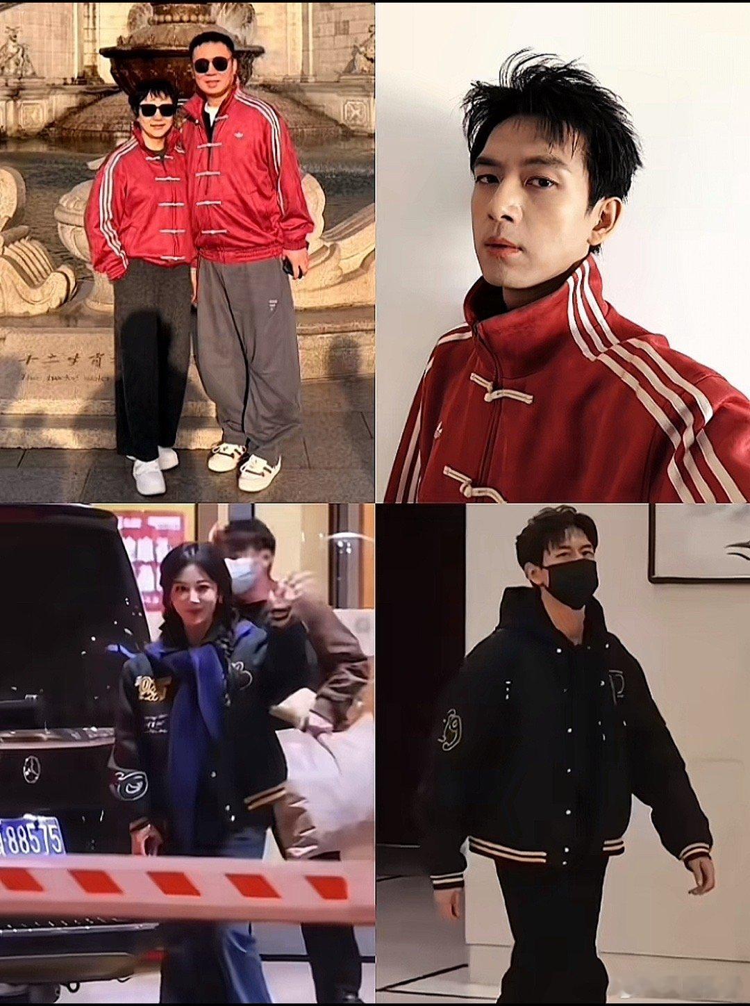 李现和杨紫父母穿同款外套男未娶女未嫁，如果真的这不是挺好的吗？唯粉说什么老熟人不