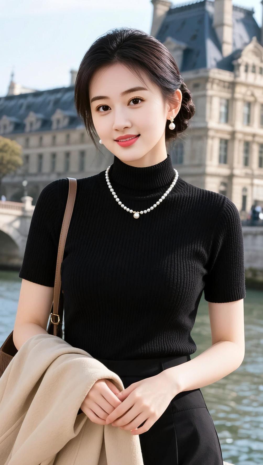 AI河畔轻熟风 抖音ai创作 穿出你的时尚你的感觉