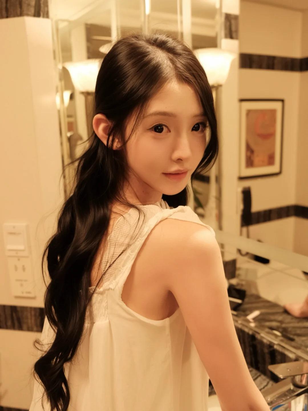 笑靥如花的学生妹，她的气质像刚摘的草莓，灵动又甜。说话时语速偏快，声音像溪水流过