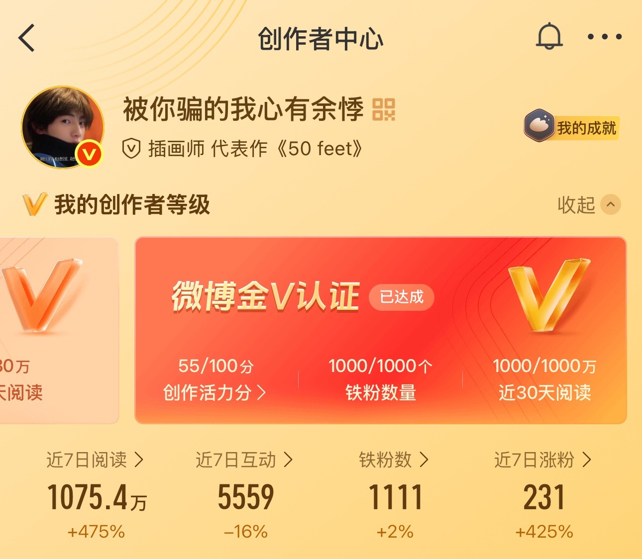 我去突然发现我有创作分了 那下一步是不是就有.. 