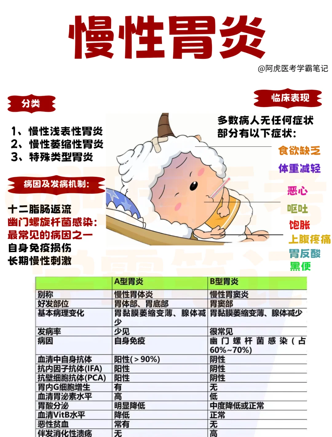 医学生学习笔记📒：慢性胃炎👆