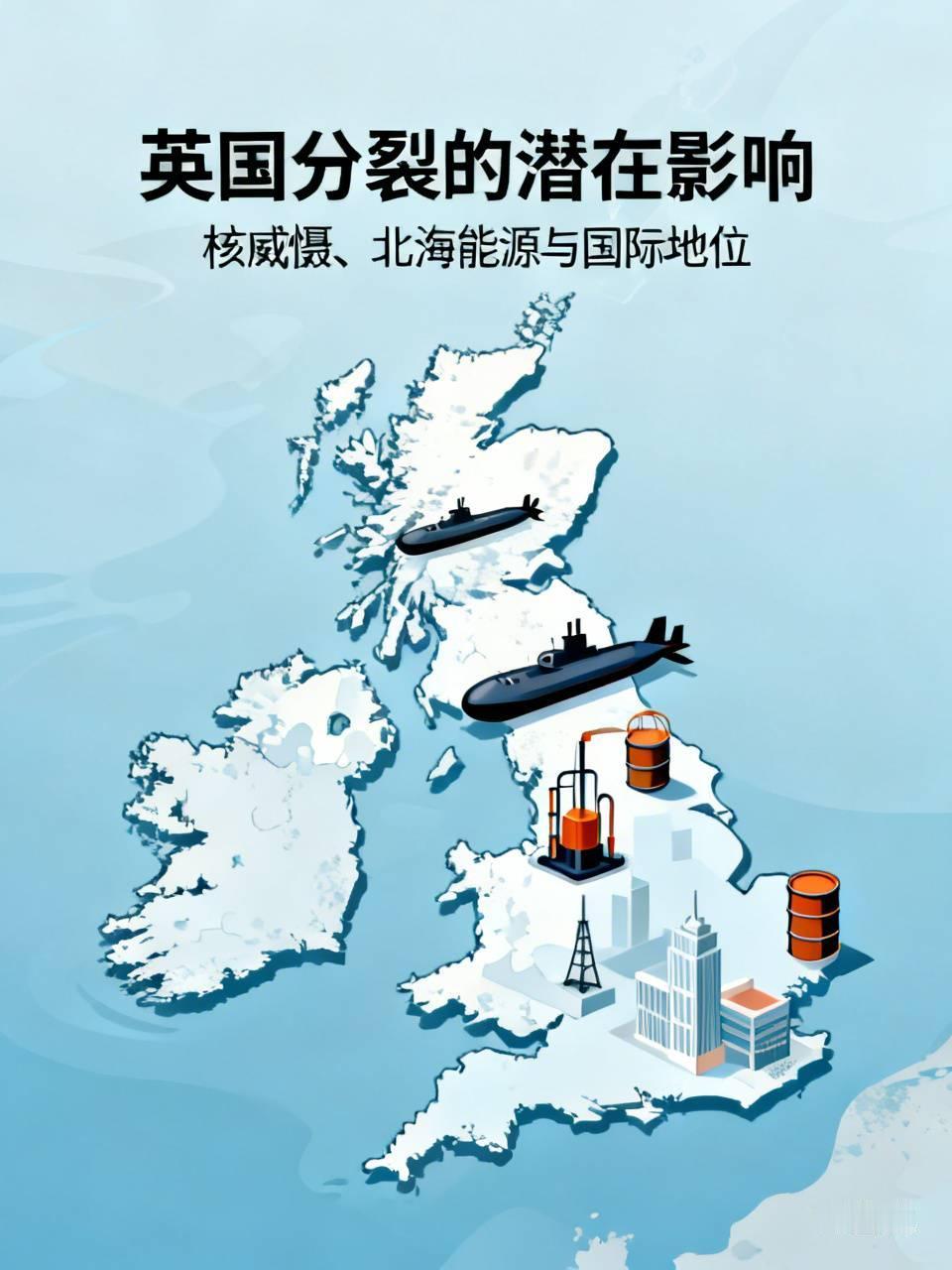 如果英国真走向分裂，最大冲击不是GDP，而是核威慑、北海能源和国际地位。英国核潜