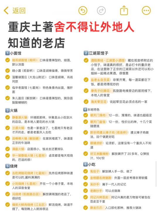 重庆土著最爱吃的馆子，无广纯分享