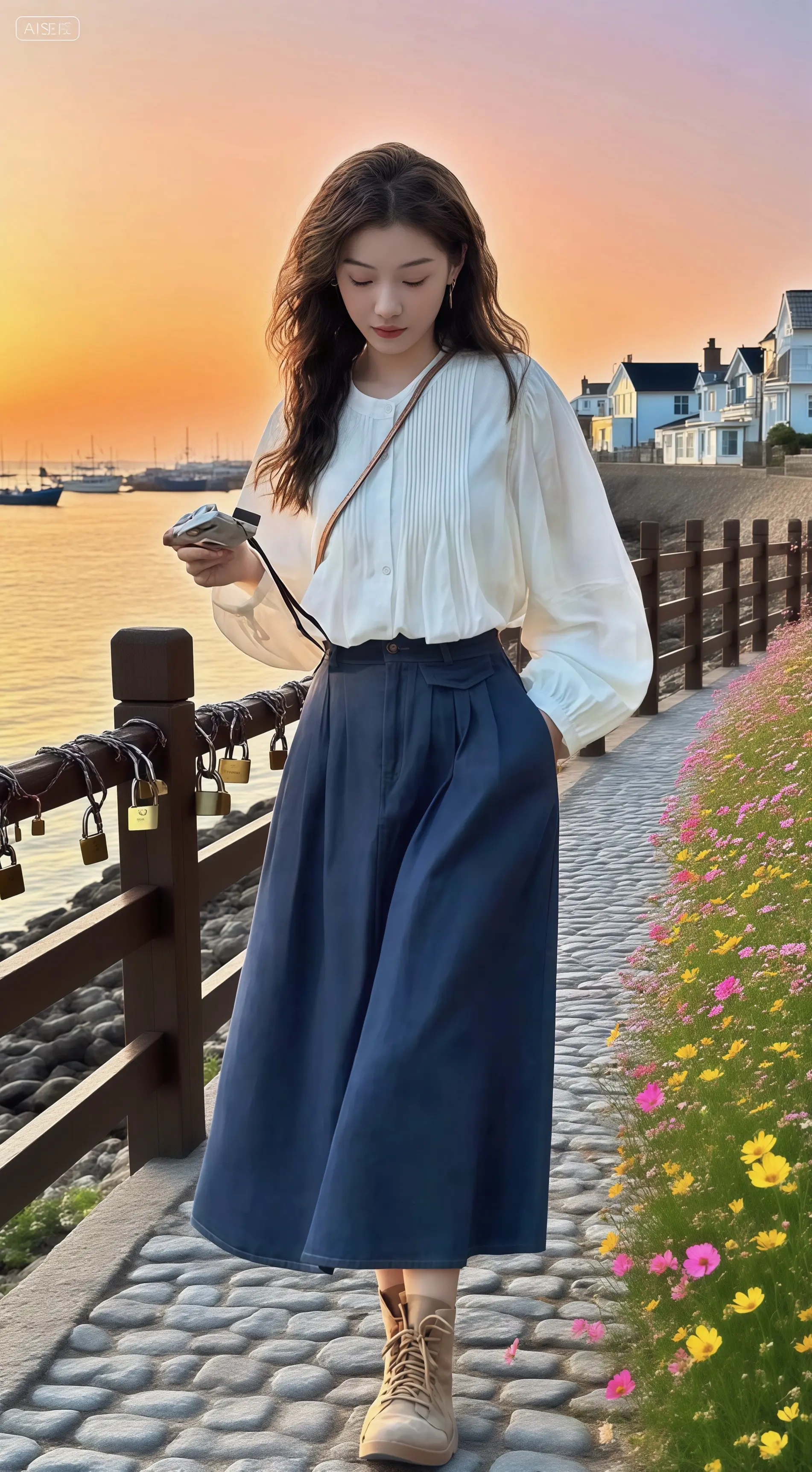 海边的时光信笺。八月的海风，裹挟着早秋的温柔，漫过渔村的石径。林夏穿着...