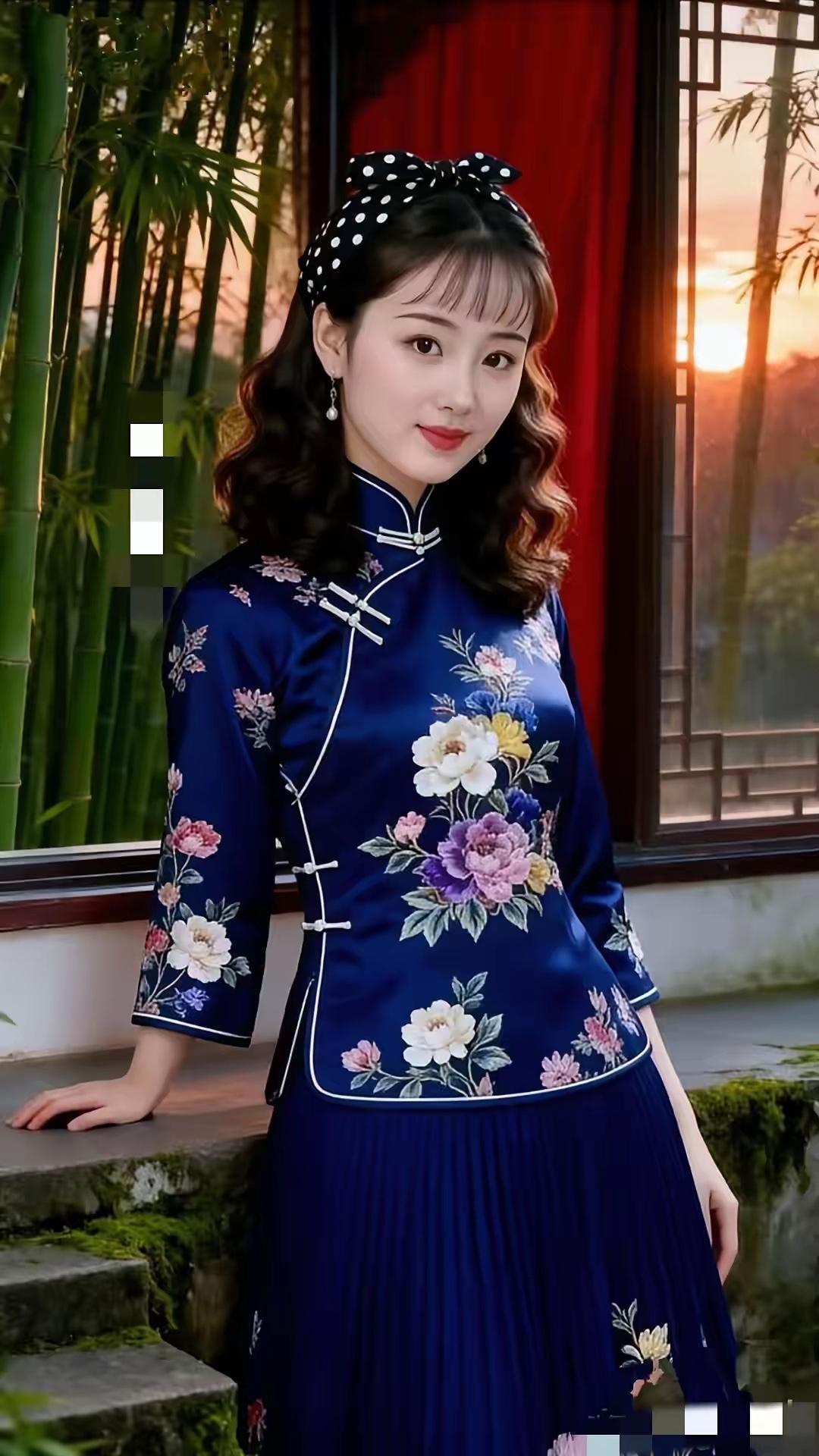 弯弯竹影摇窗下，
黑黑人头晃远方。
横批：《竹影与人头》