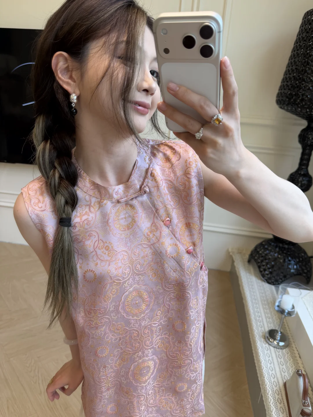 哇哇哇哇真的好甜的新中式粉色宝相花💕🌸🎀