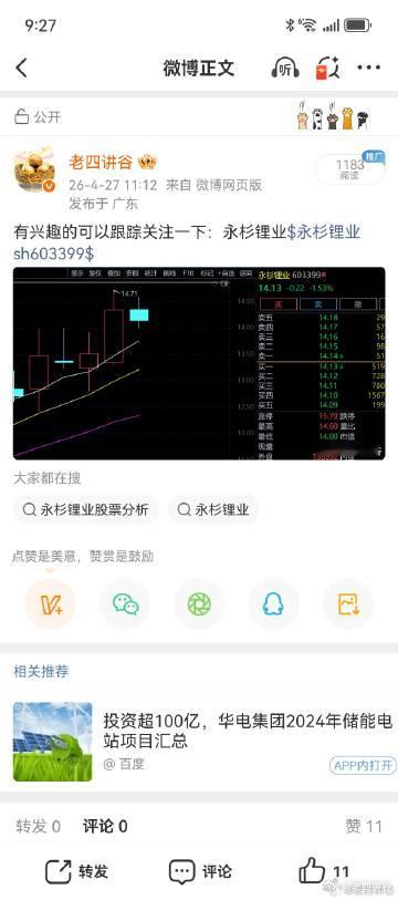 实力见证！昨天上车的 永杉锂业 sh603399[股票] 此处没有文案，也无需多