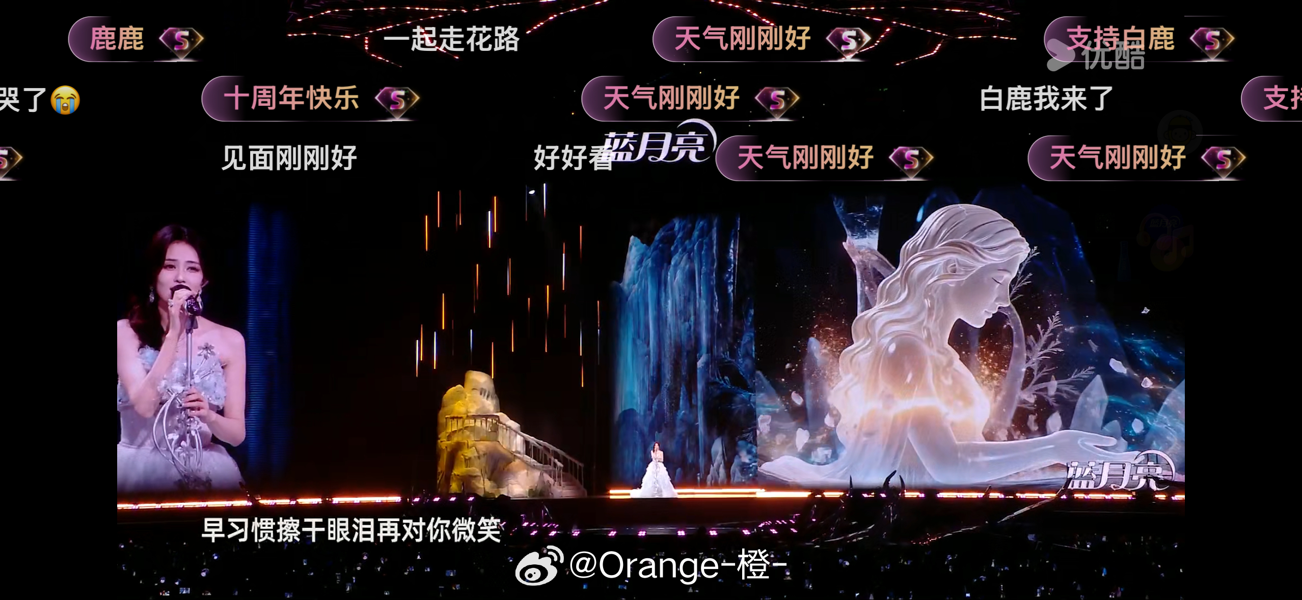 白鹿音乐会老婆十周年快乐一起走花路~好好听好美好美！！！下次我也要去见你 