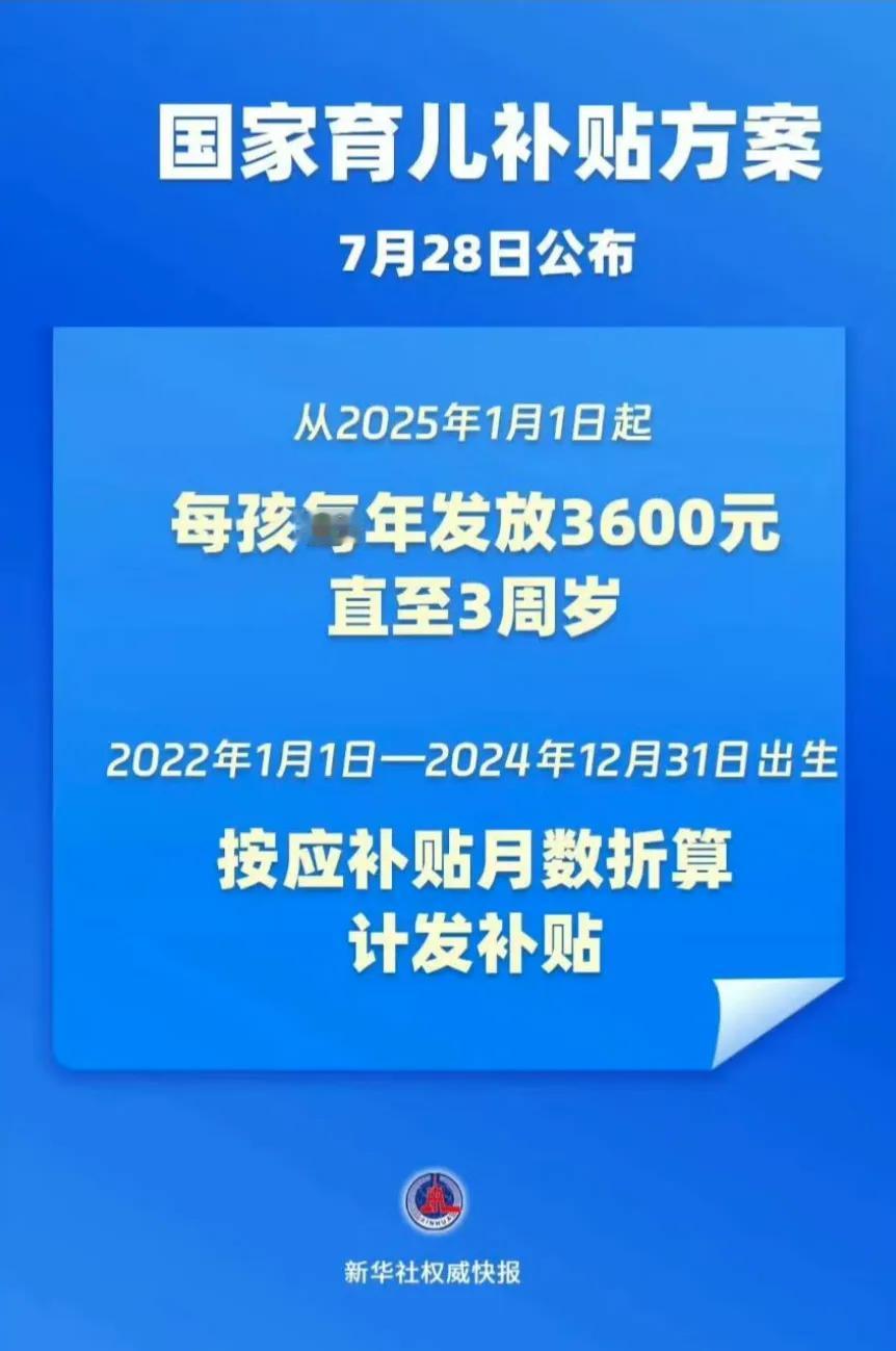 每年发3600元，即每月发300元。
发至3周岁，共发10800元。
以下品牌9