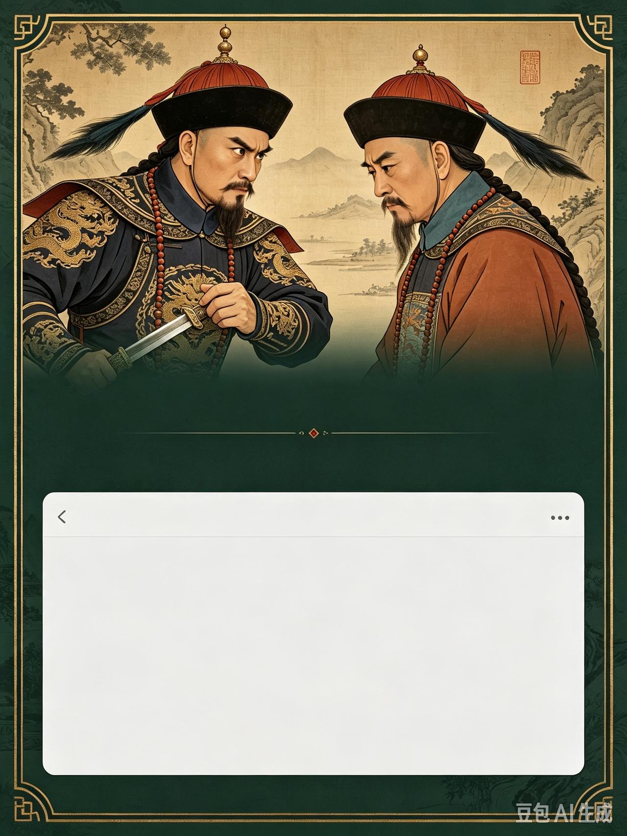 假如三藩之乱前吴三桂和尚可喜聊微信:

吴三桂:      我说老哥，你有点不够