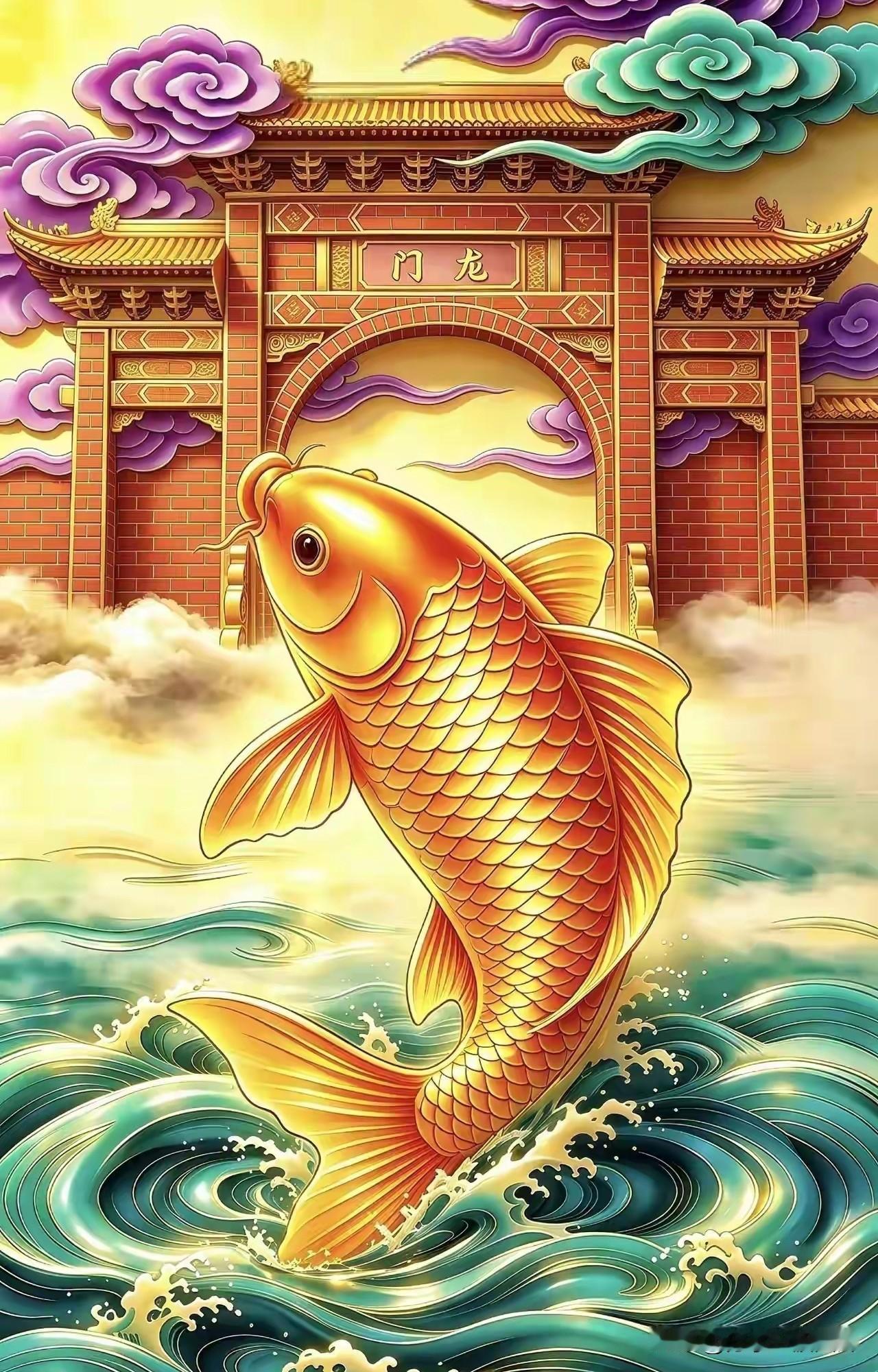鱼跃龙门，过而为龙。