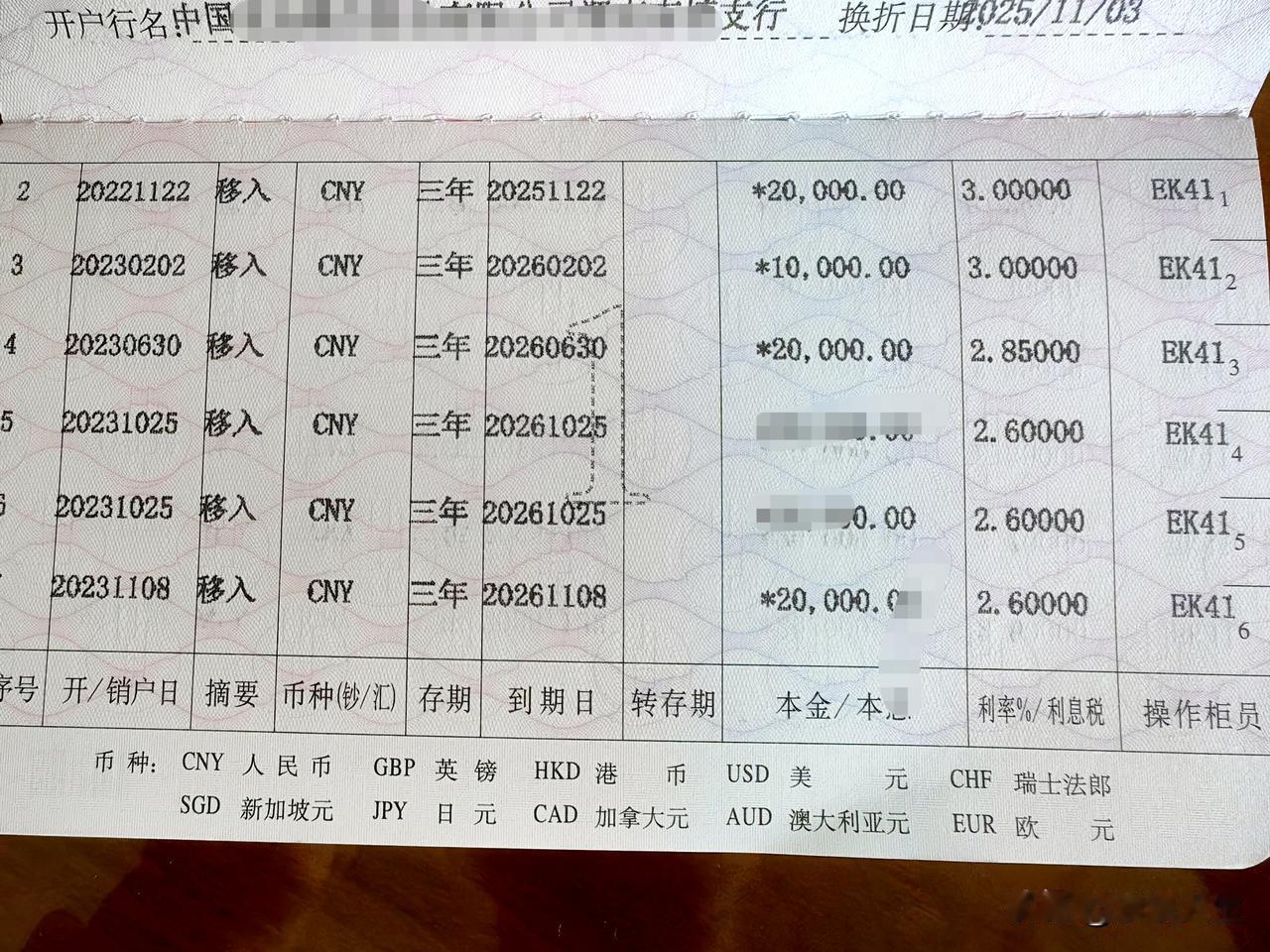定期存款存折真的很方便。最近看手机刷新闻好多存款定期手机银行里不安全的信息，立即