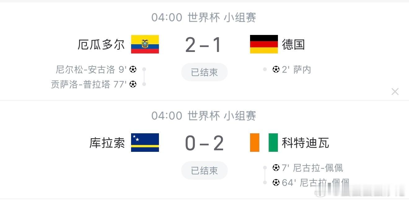 德国爆冷输厄瓜多尔🇪🇨多少人要上天台？厄瓜多尔vs德国厄瓜多尔2比1德国世界