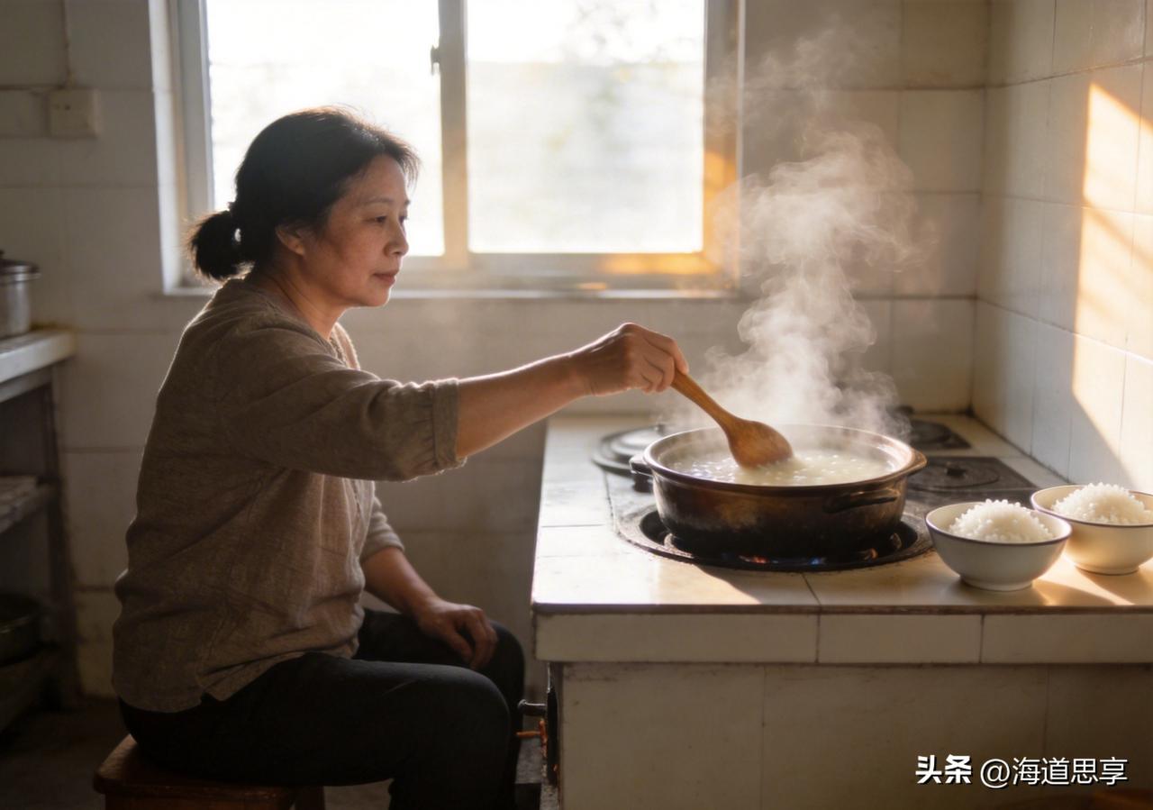 我妈总说“够吃够穿就好”，以前嫌她没眼界，现在才明白这是多大的智慧。她会把剩菜做