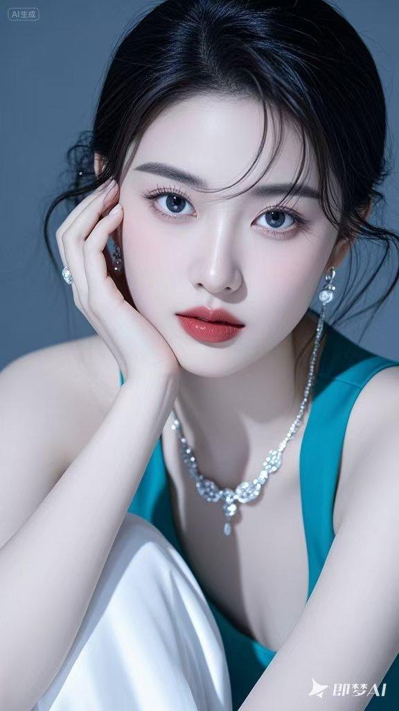 看到美女戴珍珠项链特别有气质，我立马想到了陈若琳和田曦薇。陈若琳身着轻纱质感白衫