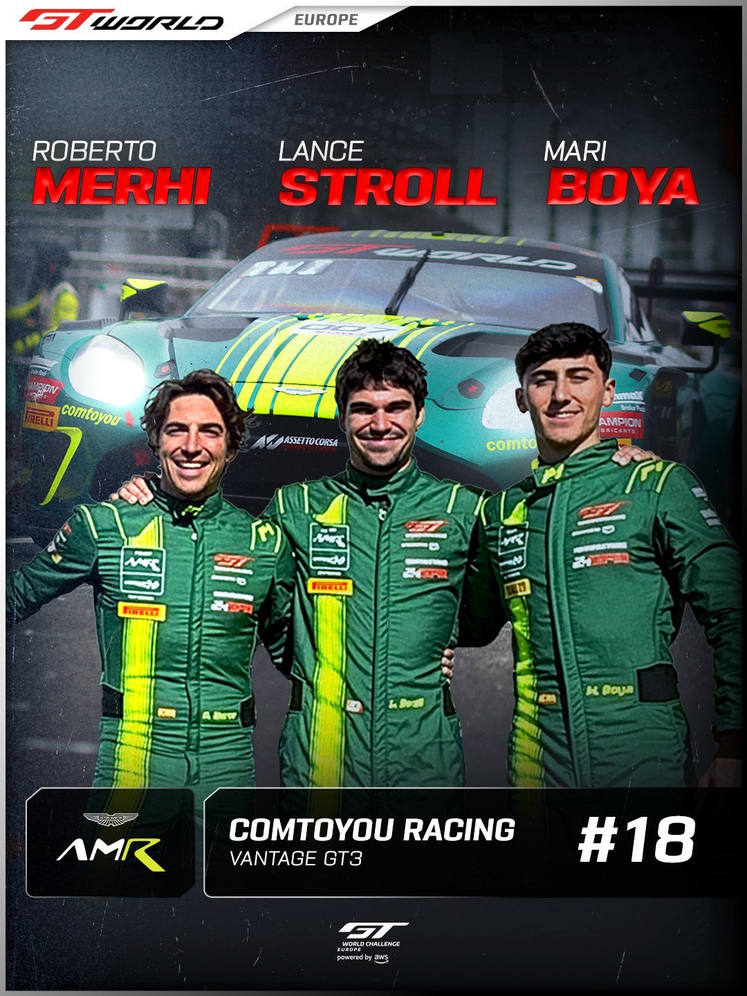 GT3这么有吸引力？又一位F1车手即将驾驶阿斯顿·马丁Vantage GT3 E