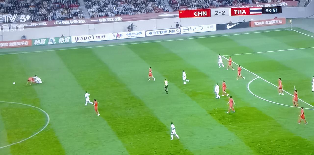 西安国际青年锦标赛，中国队对泰国队最新战况：
泰国队上半场21分钟马玛（泰国）禁