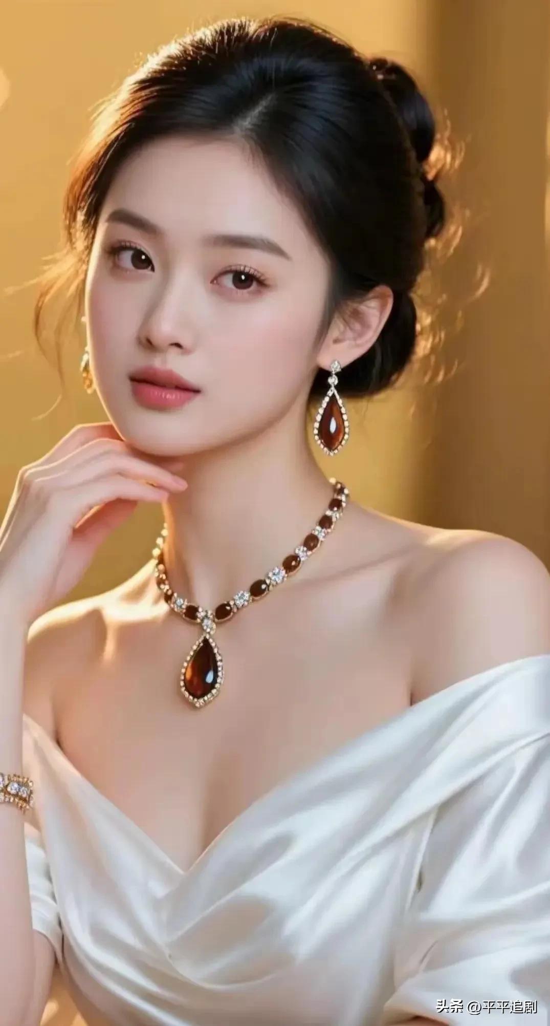 女人味的魅力在哪里?
暖光漫过丝缎，宝石映着温柔，在时光里沉淀出独属于东方的华贵