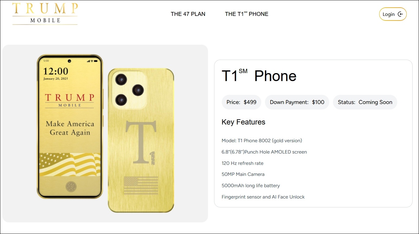 【#特朗普黄金手机延推迟发货#】“美国制造”的口号喊得震天响，美国总统特朗普吹嘘