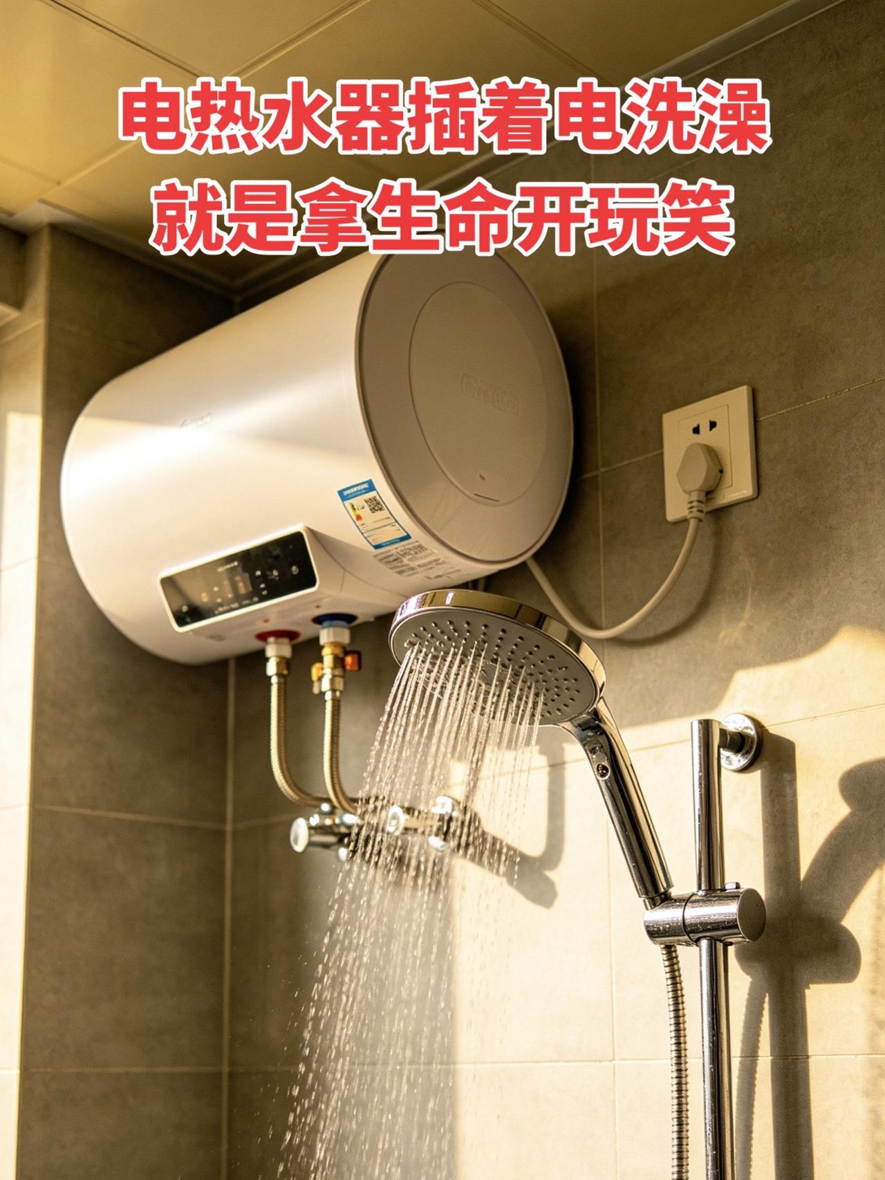 电热水器插着电洗澡，就是拿生命开玩笑！电工 电工知识