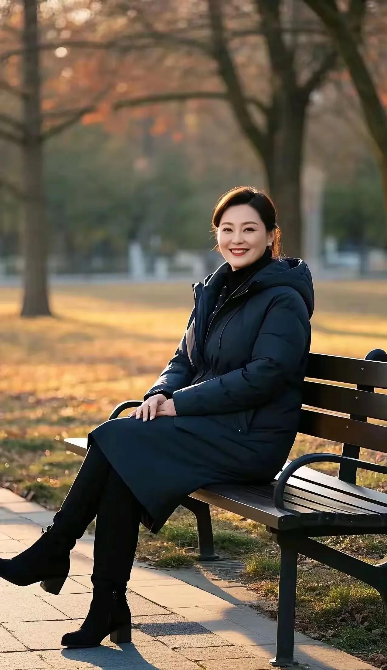 从容淡定，如同深秋的湖水，静谧而深沉，尽管面临落叶纷飞的境遇，却依旧保持着内心的