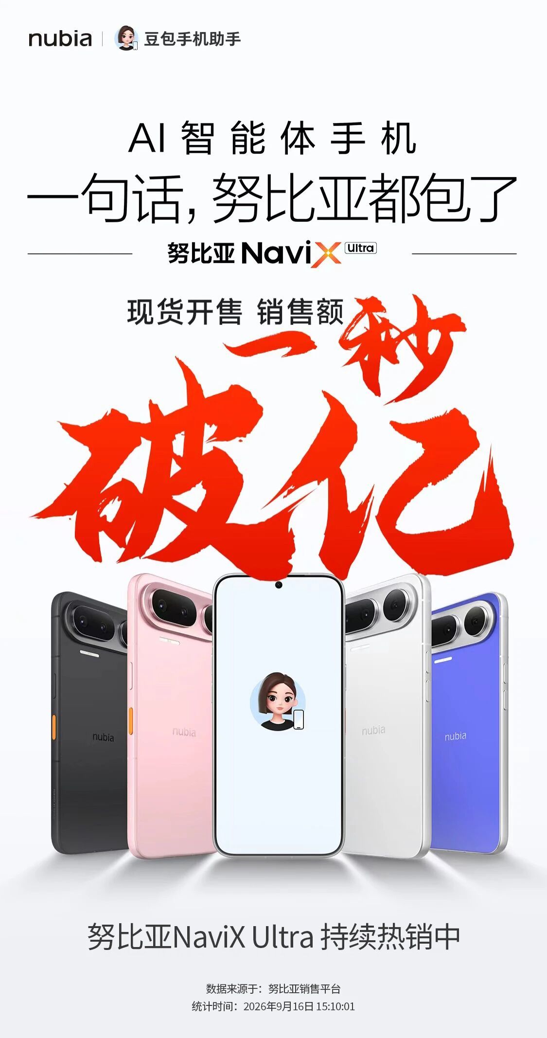 全球首款AI智能体手机——努比亚NaviX Ultra，现货开售一秒破亿！！！一