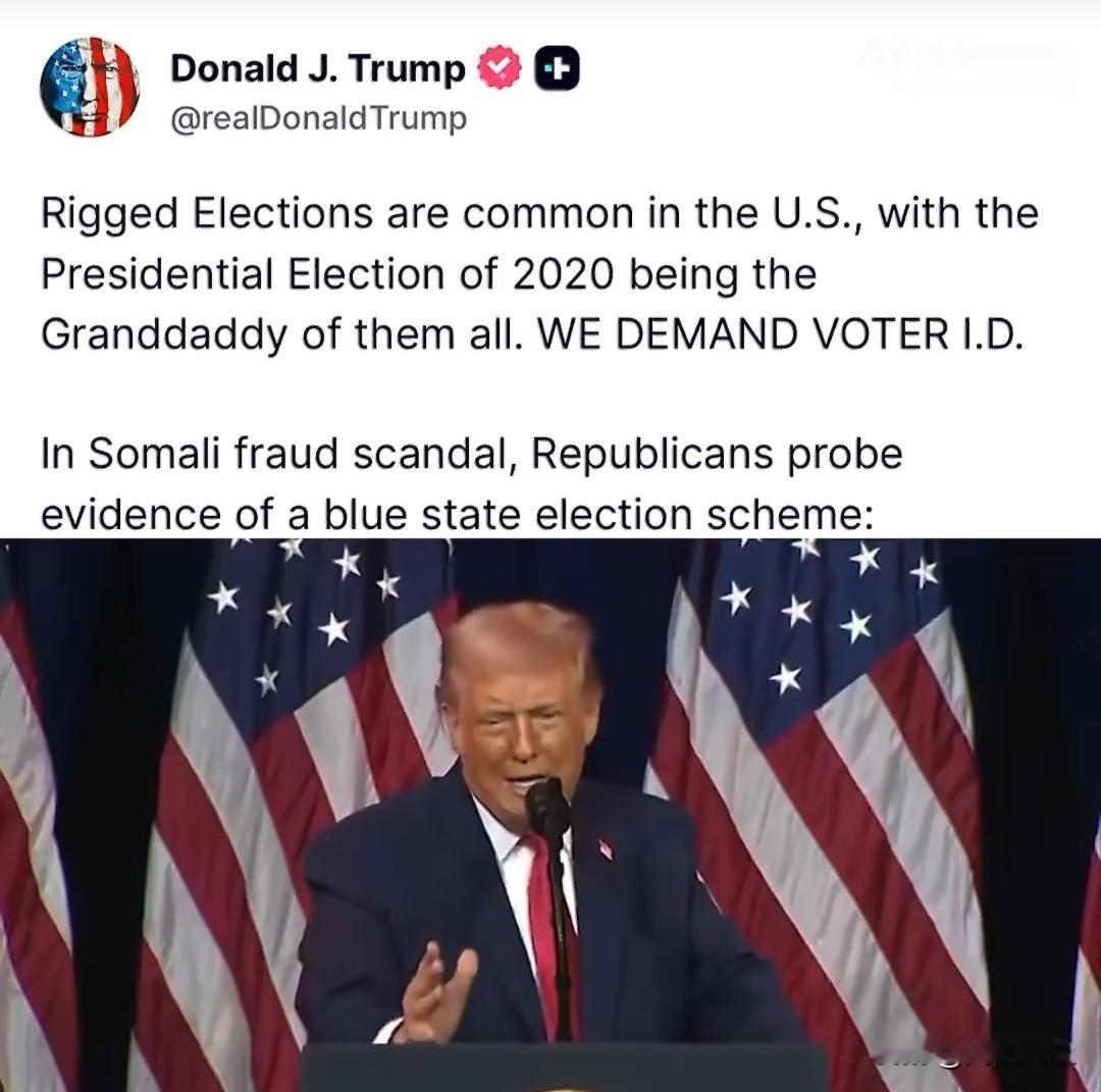 特朗普:“舞弊选举在美国屡见不鲜，2020年总统选举更是其中之最，我们强烈要求实