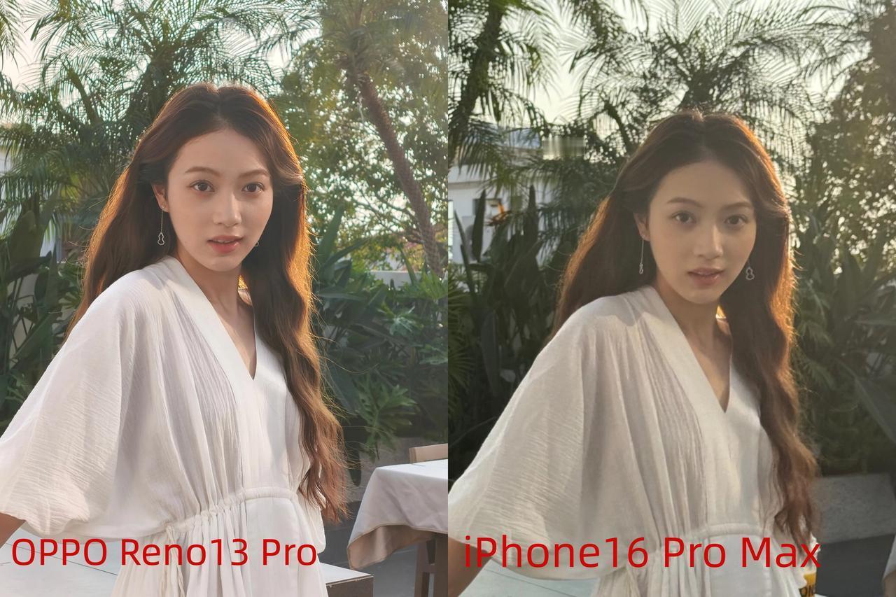 Reno13实况照片对比iPhone！你站谁？
刚看到网上一组OPPO Reno