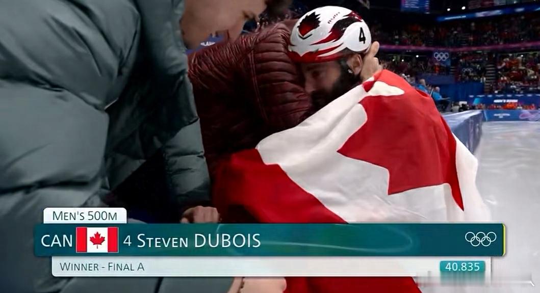 杜博伊斯短道男子500米夺冠 米兰冬奥会短道速滑男子500米A组决赛，加拿大选手