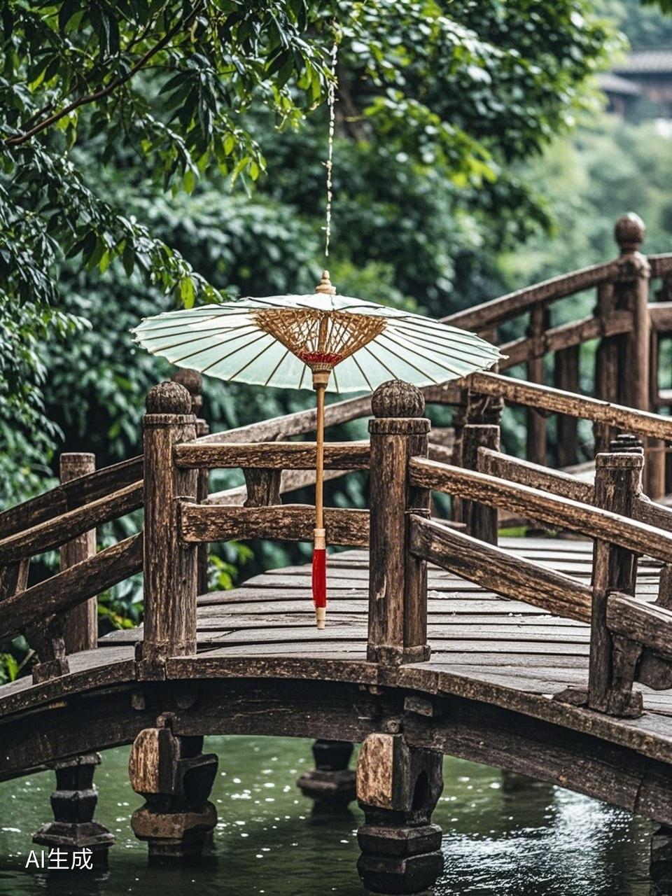 AI妙生图烟雨江南景醉人。