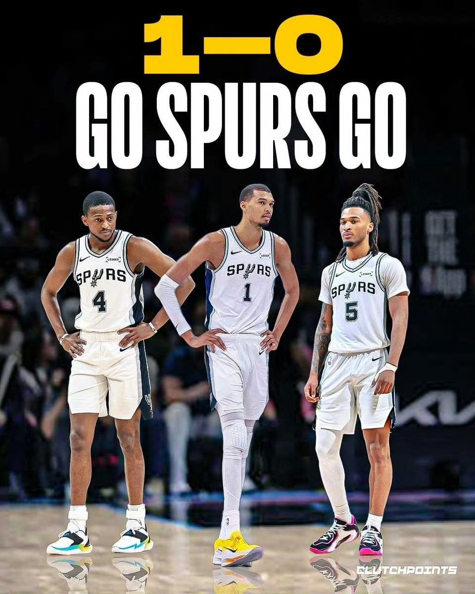 文班亚马35分5篮板，马刺轻取开拓者！大比分1-0领先！开拓者vs马刺nba季后