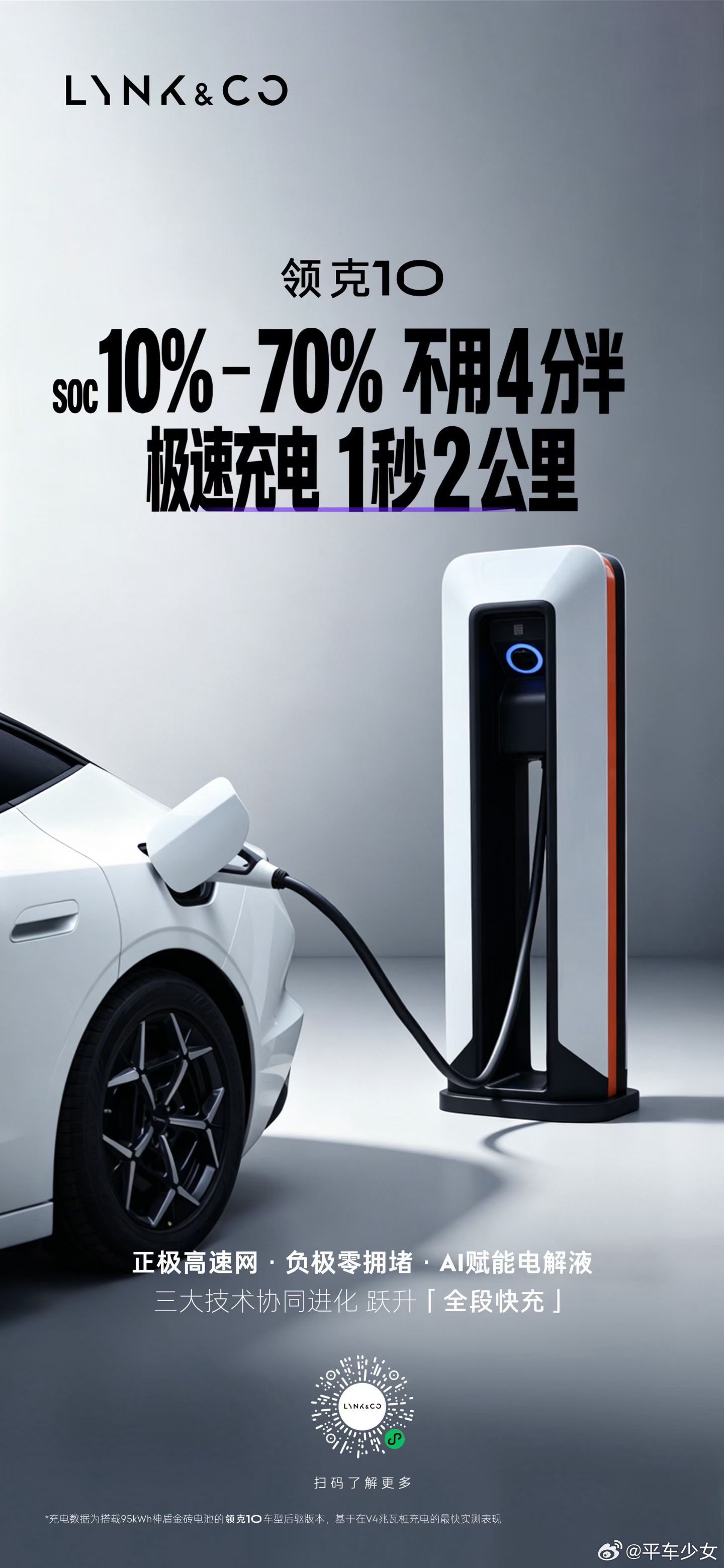 领克10极速充电1秒2公里真没想到现在电车快充都这么夸张了！一秒就能充出两公里续