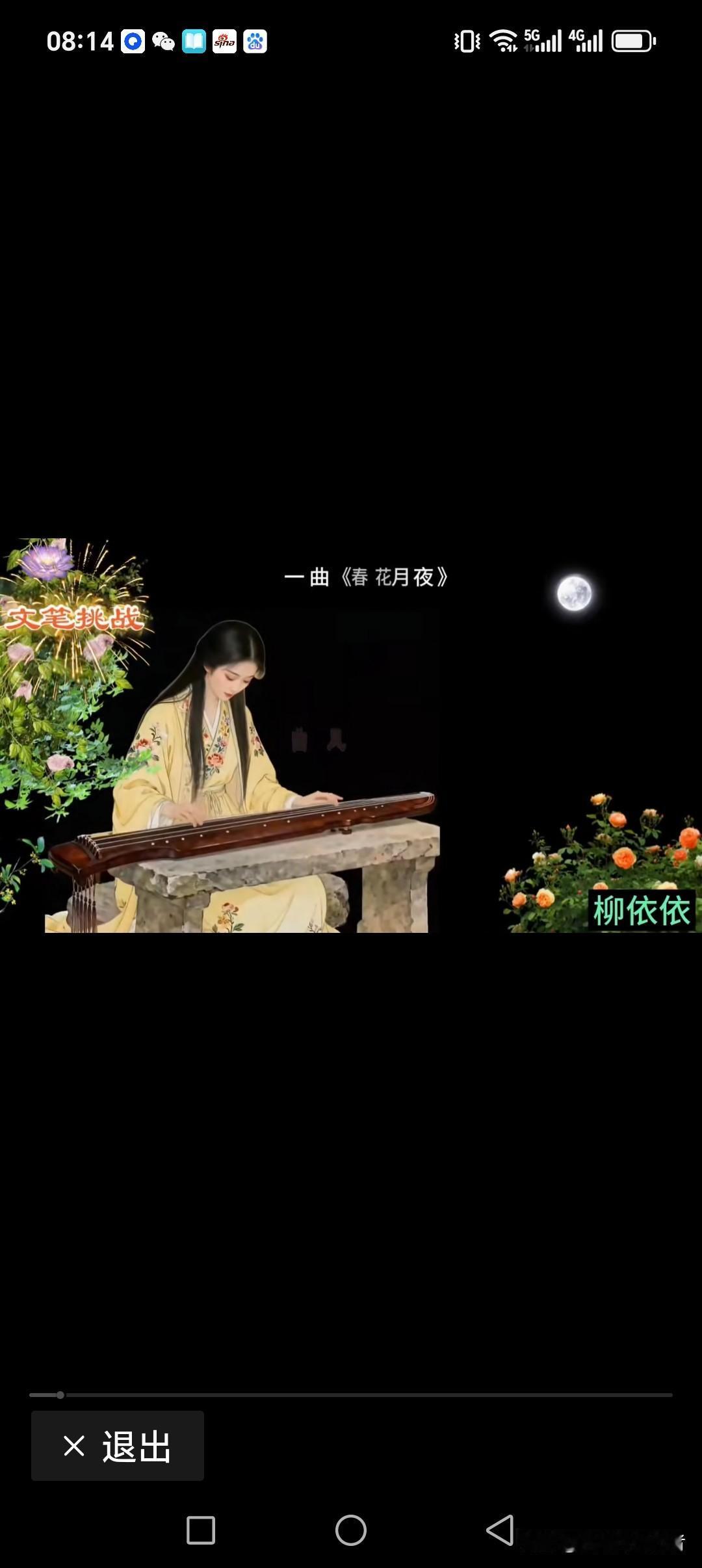 曲韵绵绵入晚风，
流水潺潺入江河。
一轮明月高悬照，
两首神曲醉佳丽！