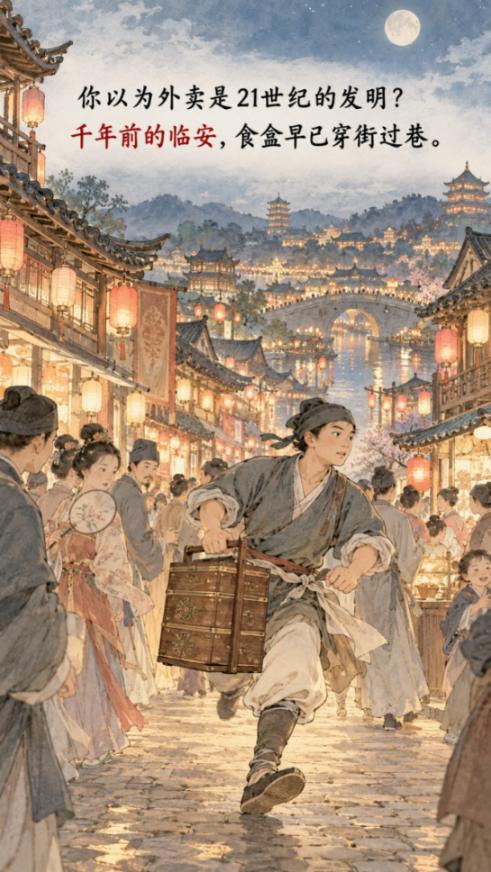 你以为外卖是 21 世纪的发明？宋朝皇帝早就吃上了，而且小费比你给得还大方。
