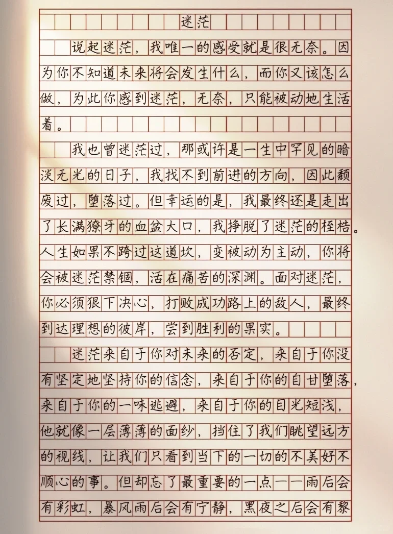 作文【迷茫】