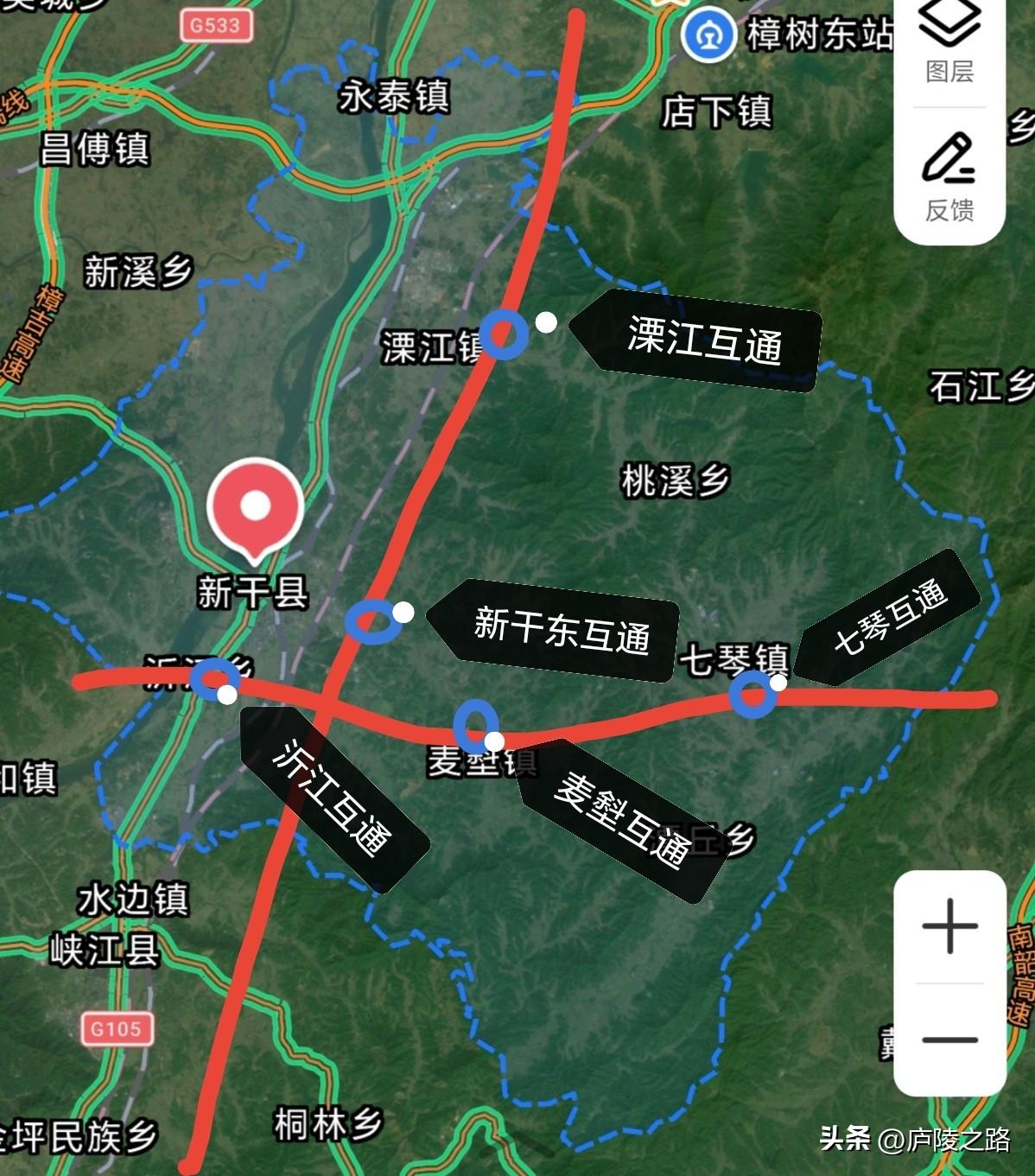 江西吉安新干县新增2个高速公路出入口，新兴高速公路互通简介：


溧江互通位于吉