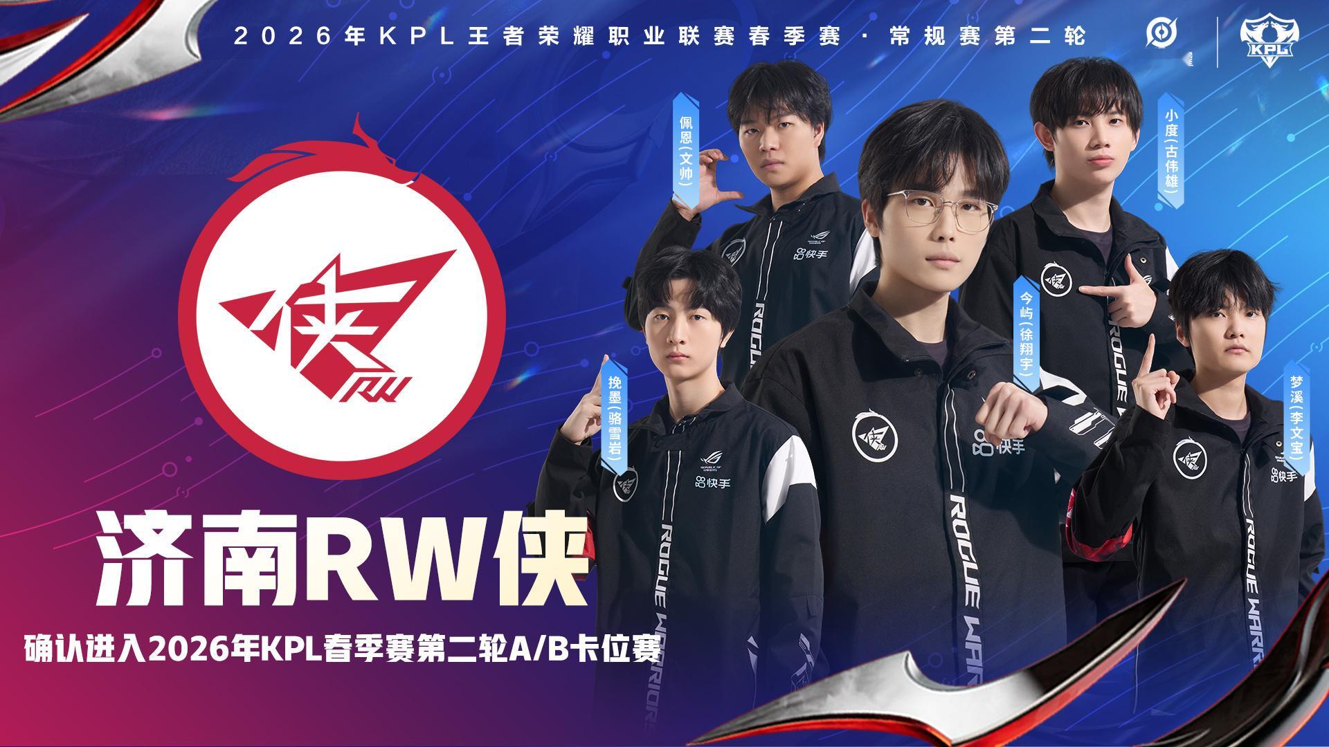 RW确认掉入卡位赛RW确认进入第二轮 A/B 卡位赛 